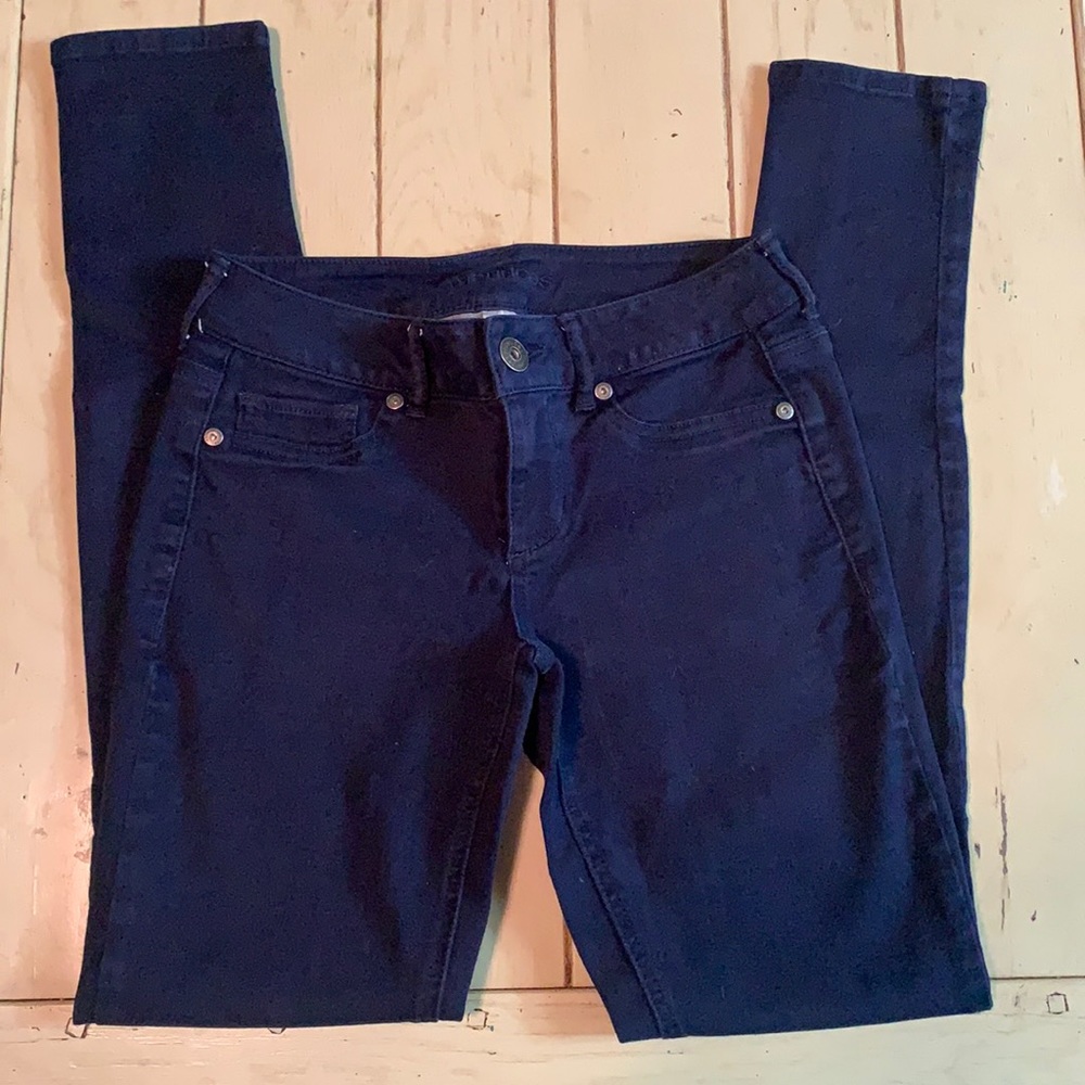 XS-R Navy blue Maurices jeggings.